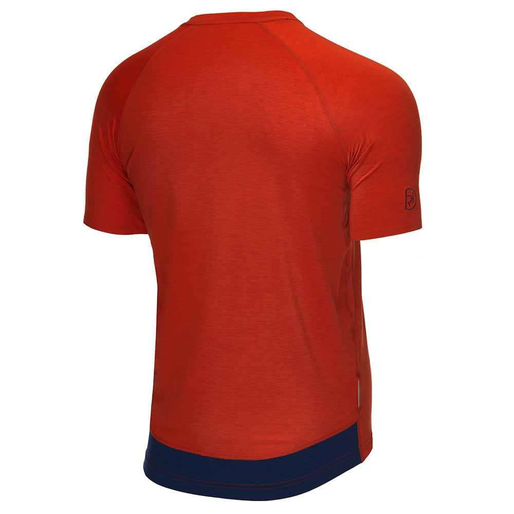 Rivelo Mens Cresswell Merino Blend Tee (Burnt Orange) (studio)