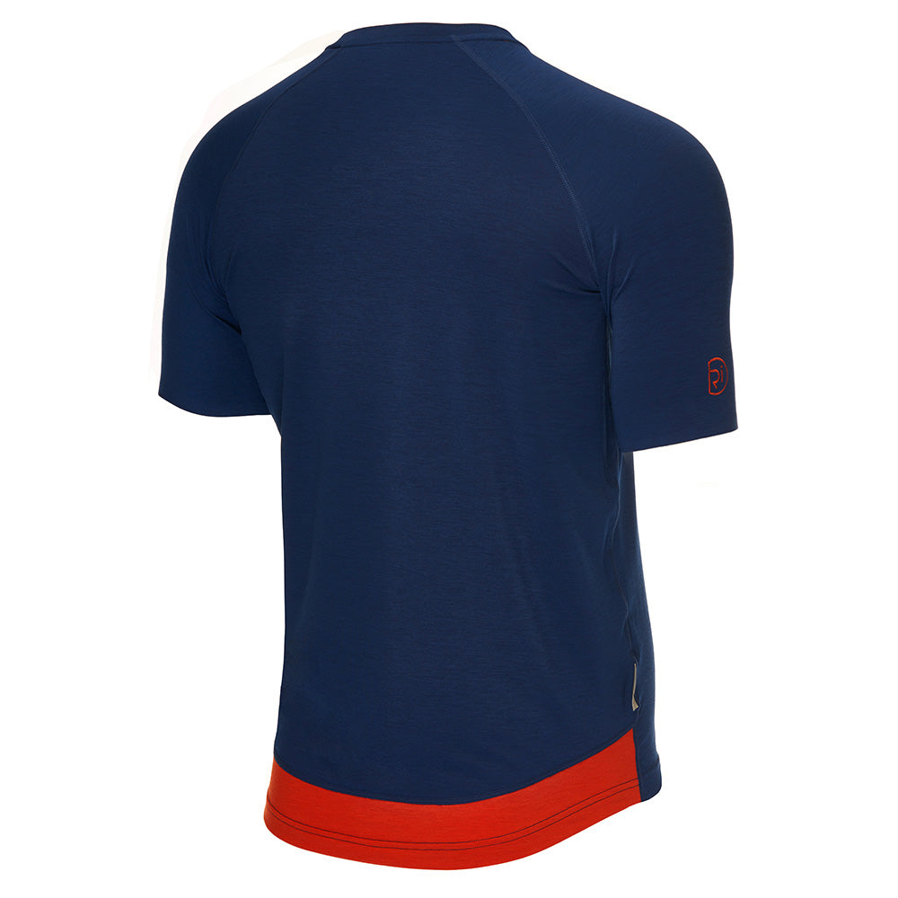 Rivelo Mens Cresswell Merino Blend Tee (Navy) (studio)