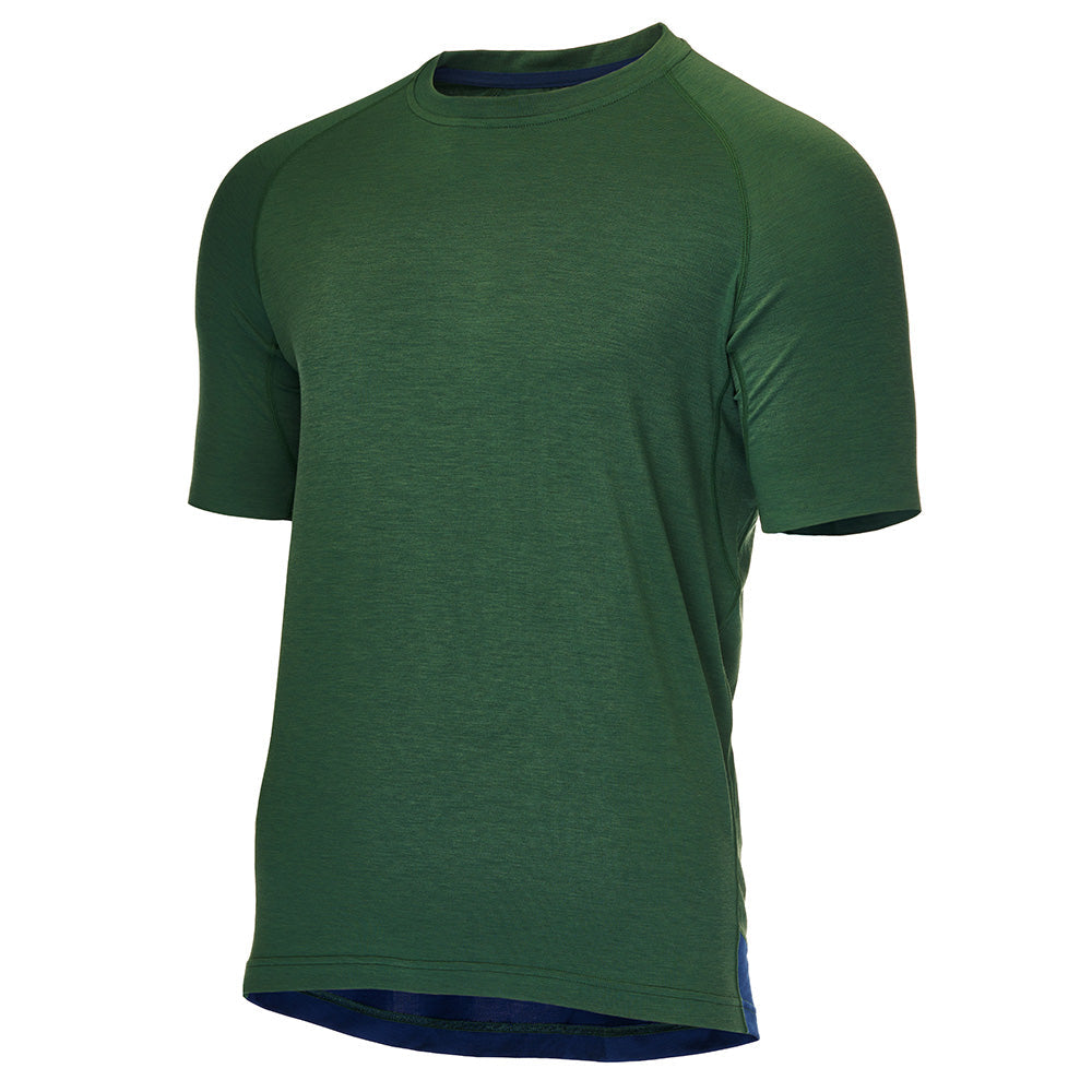 Rivelo Mens Cresswell Merino Blend Tee (Racing Green) (studio)