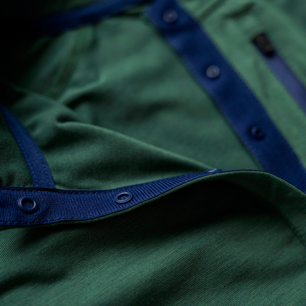 Rivelo Mens Easton Merino Blend Henley Jersey (Racing Green)