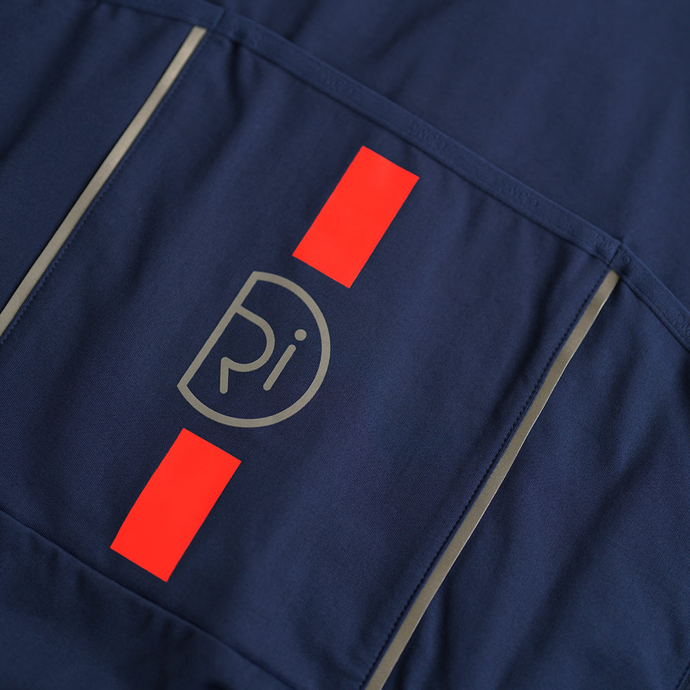 Rivelo | Mens Eco Felcott Thermal Long Sleeve Jersey (Navy/Red)