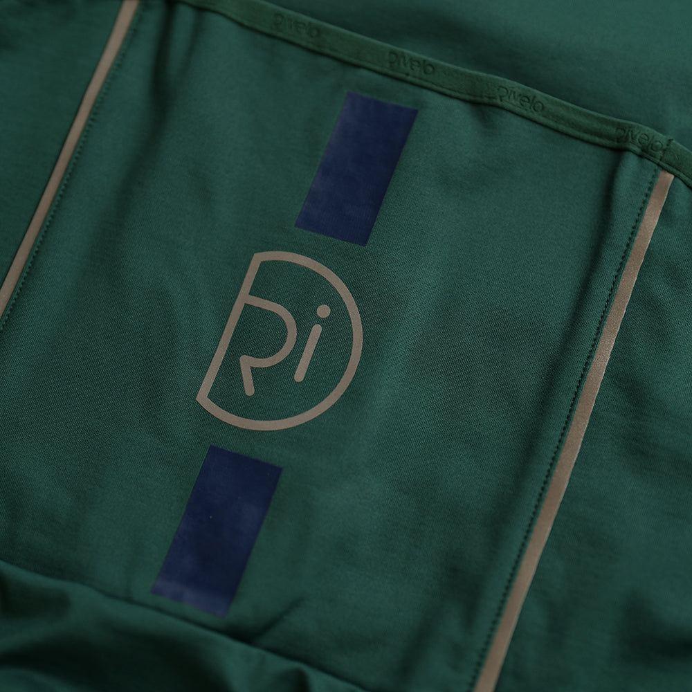 Rivelo Mens Eco Felcott Thermal Long Sleeve Jersey (Racing Green/Navy)