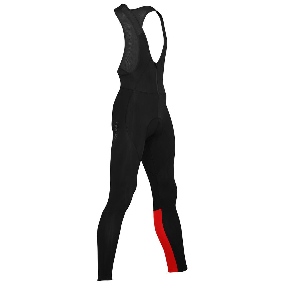 Rivelo Mens Eco Winnats Thermal Bib Tights (Black/Red) (studio)