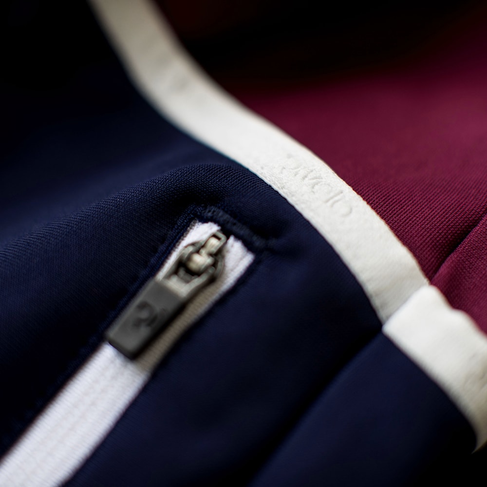 Rivelo Mens Felcott Thermal Long Sleeve Jersey (Burgundy/Navy)
