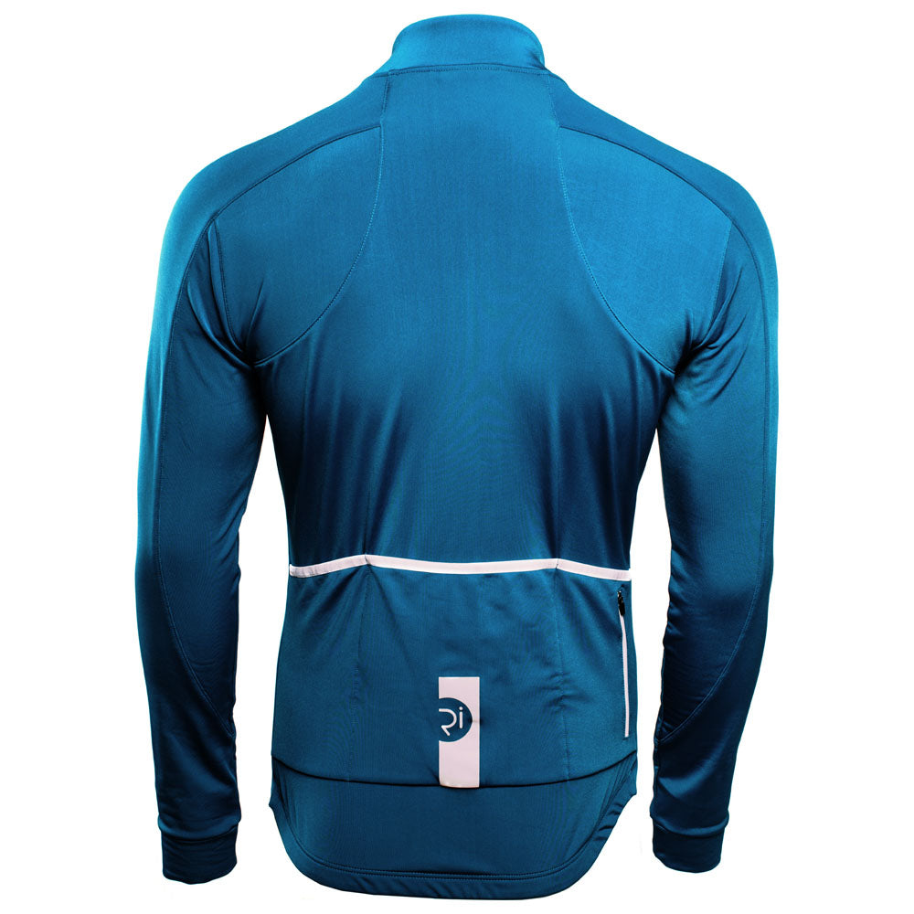 Rivelo Mens Felcott Thermal Long Sleeve Jersey (Teal) (studio)
