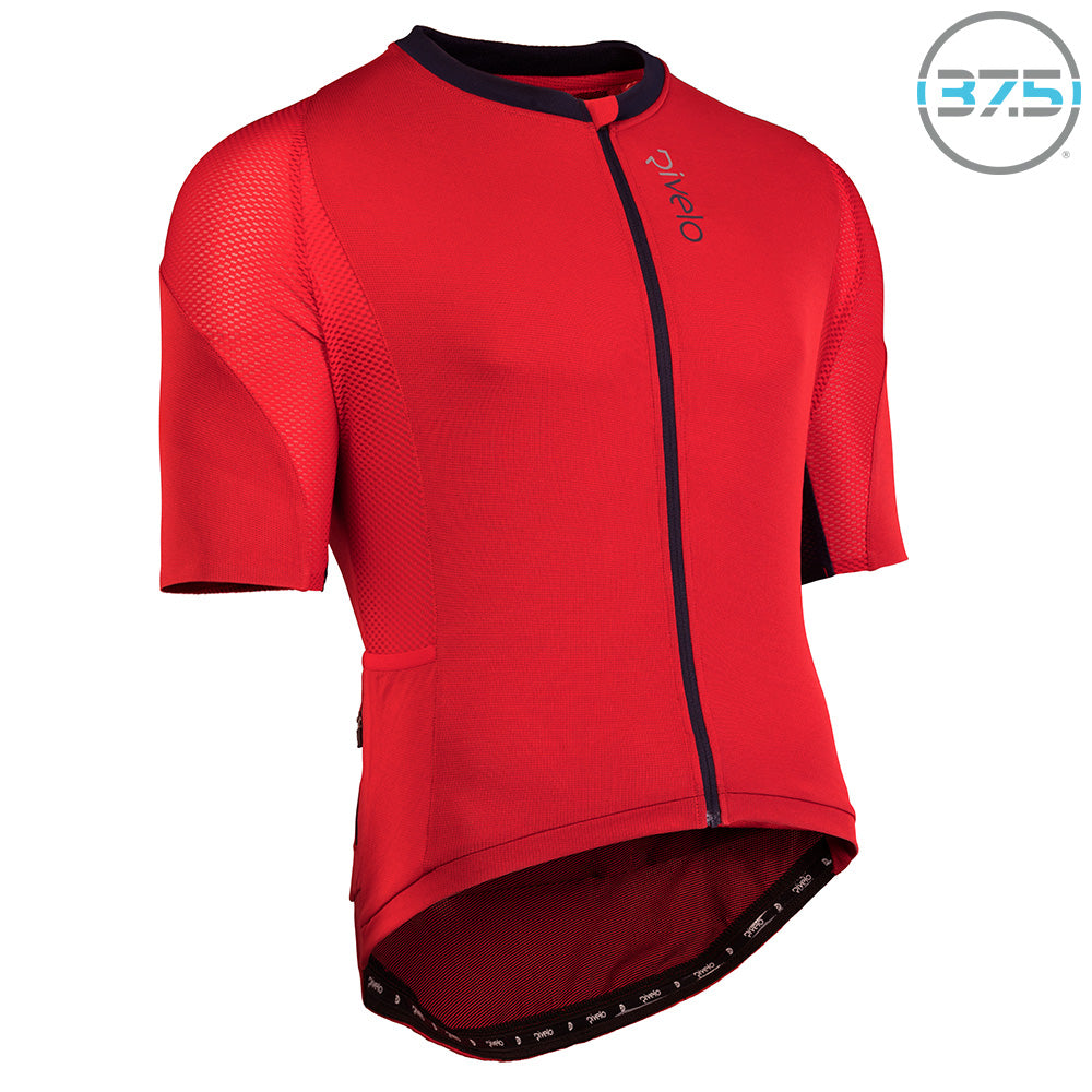 Rivelo Mens Fuente Climbers Jersey (Red/Navy) (studio)