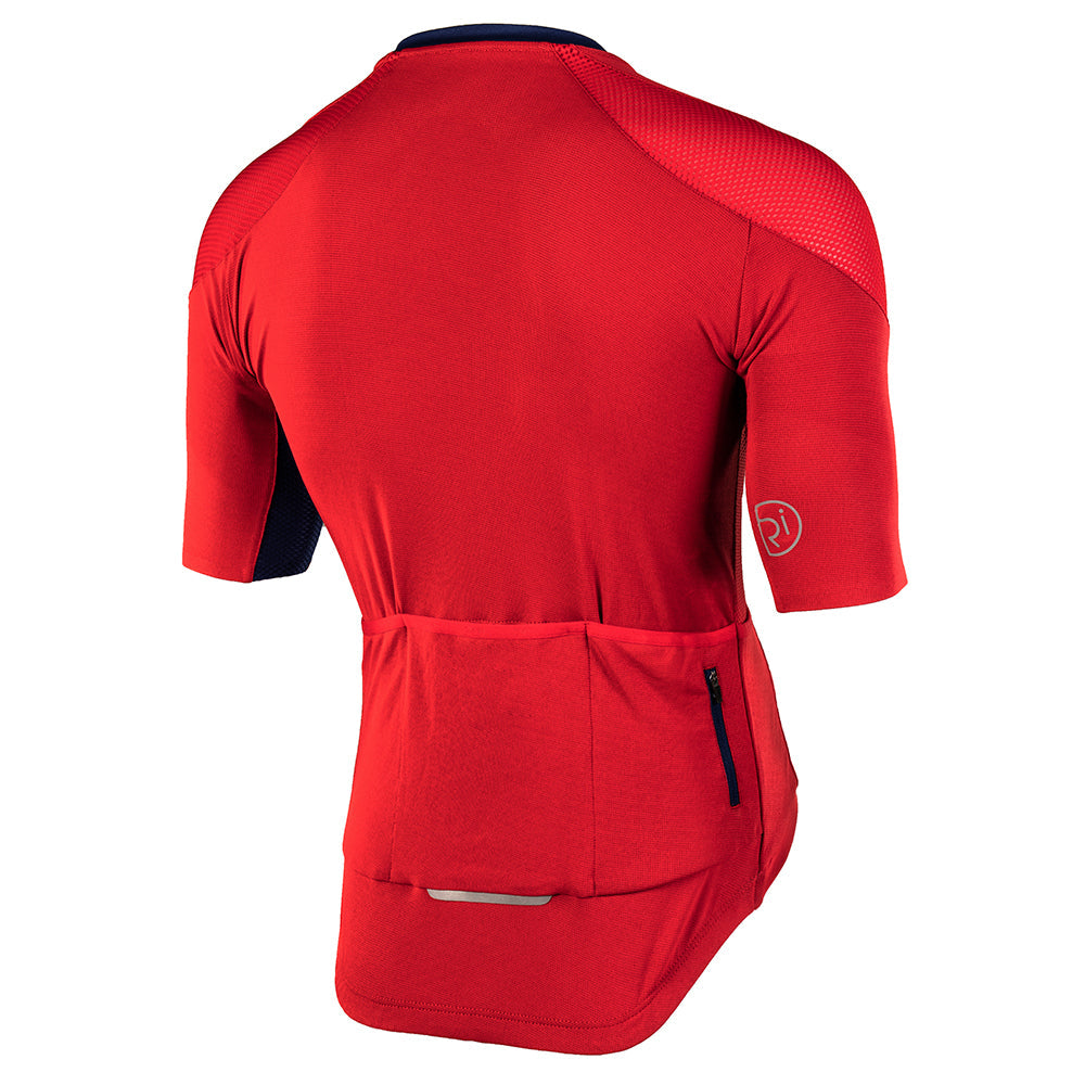 Rivelo Mens Fuente Climbers Jersey (Red/Navy) (studio)
