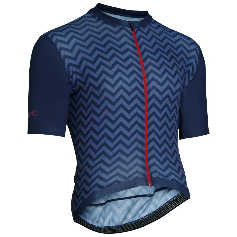 Rivelo Mens Grayswood Jersey (Navy Chevron) (studio)