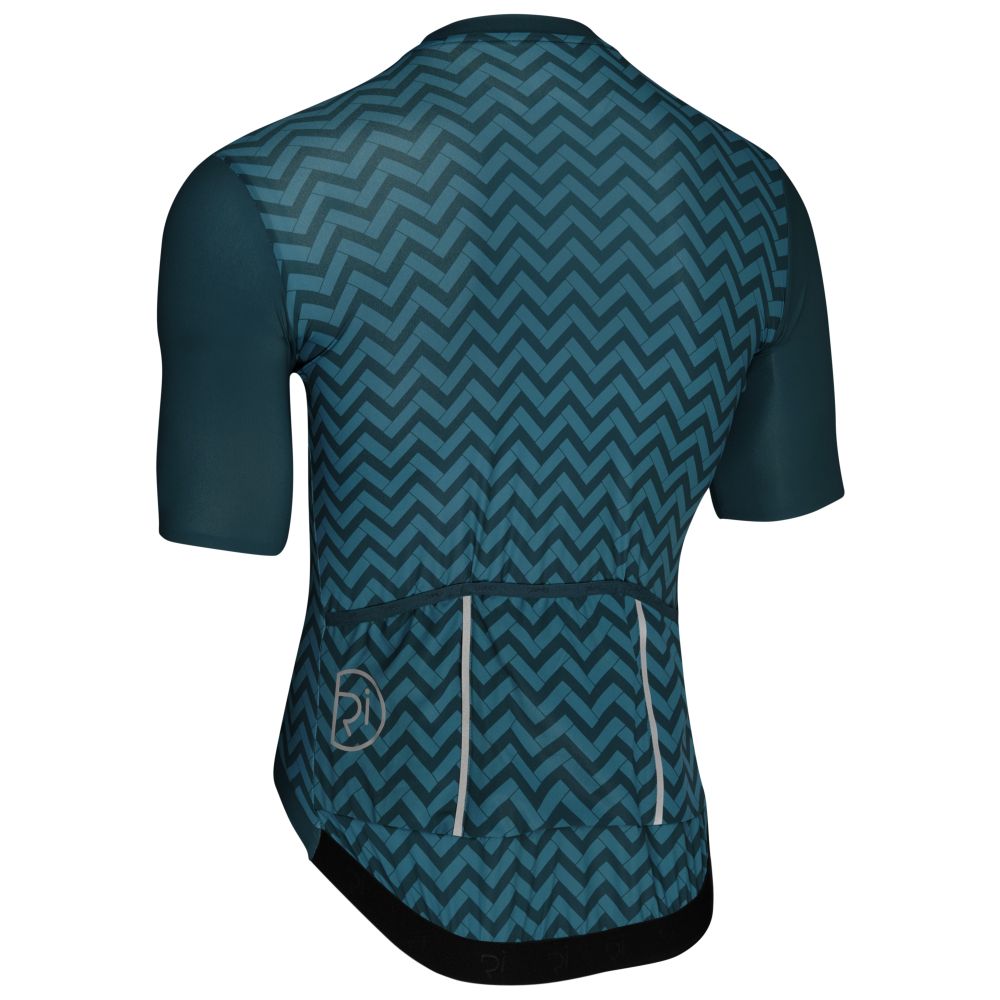 Rivelo Mens Grayswood Jersey (Petrol Chevron) (studio)