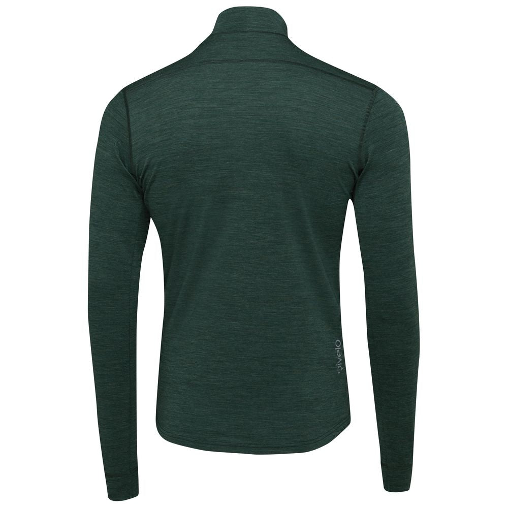Rivelo Mens Haldon Merino Blend MTB Jersey (Dark Woodland Melange) (studio)