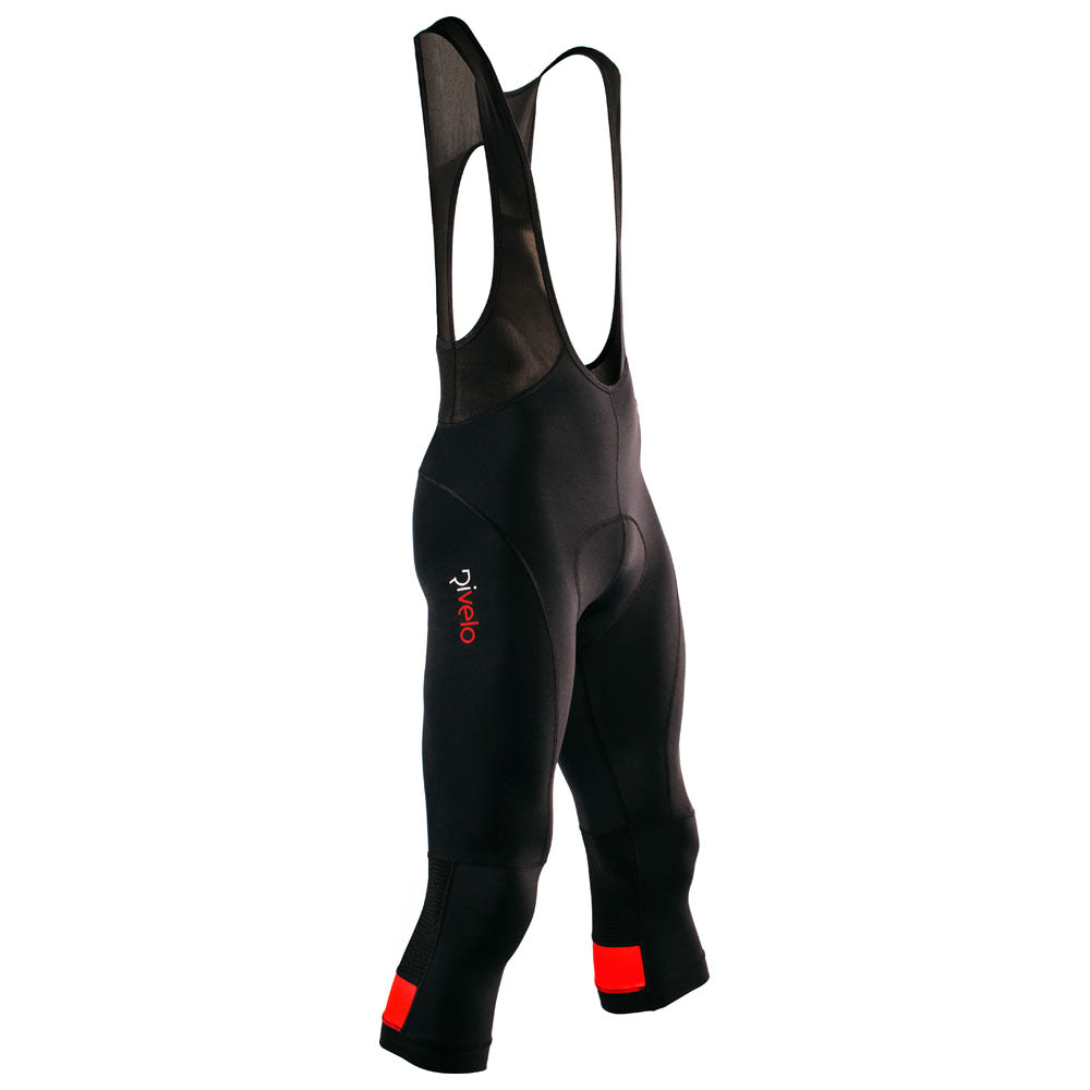 Rivelo Mens Headley 3/4 Bib Tights (Black/Red) (studio)
