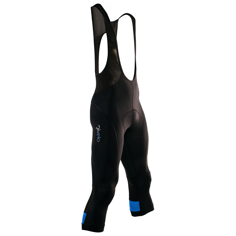 Rivelo Mens Headley 3/4 Bib Tights (Black/Teal) (studio)