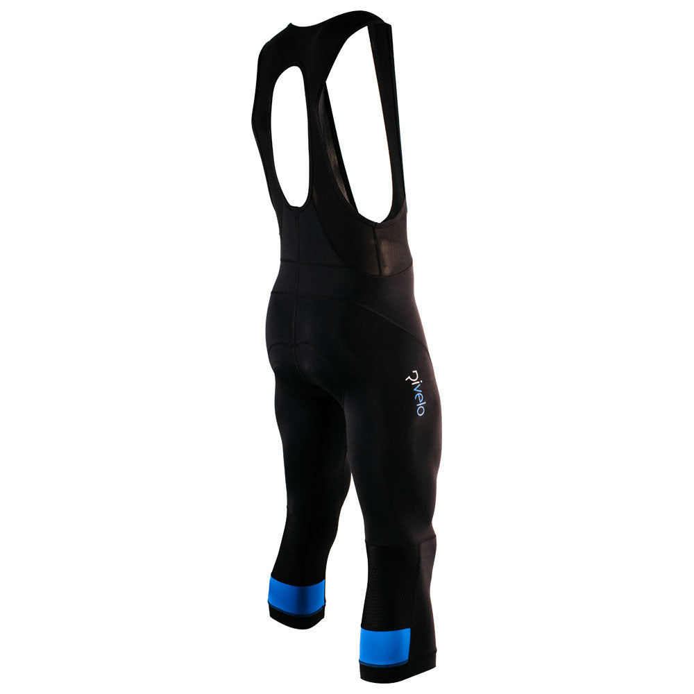 Rivelo Mens Headley 3/4 Bib Tights (Black/Teal) (studio)