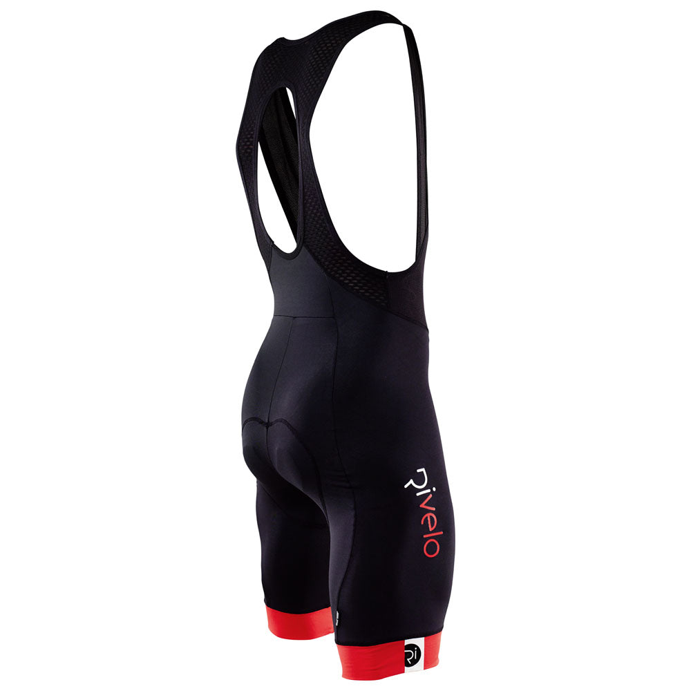 Rivelo Mens Honister Bib Shorts (Black/Red) (studio)