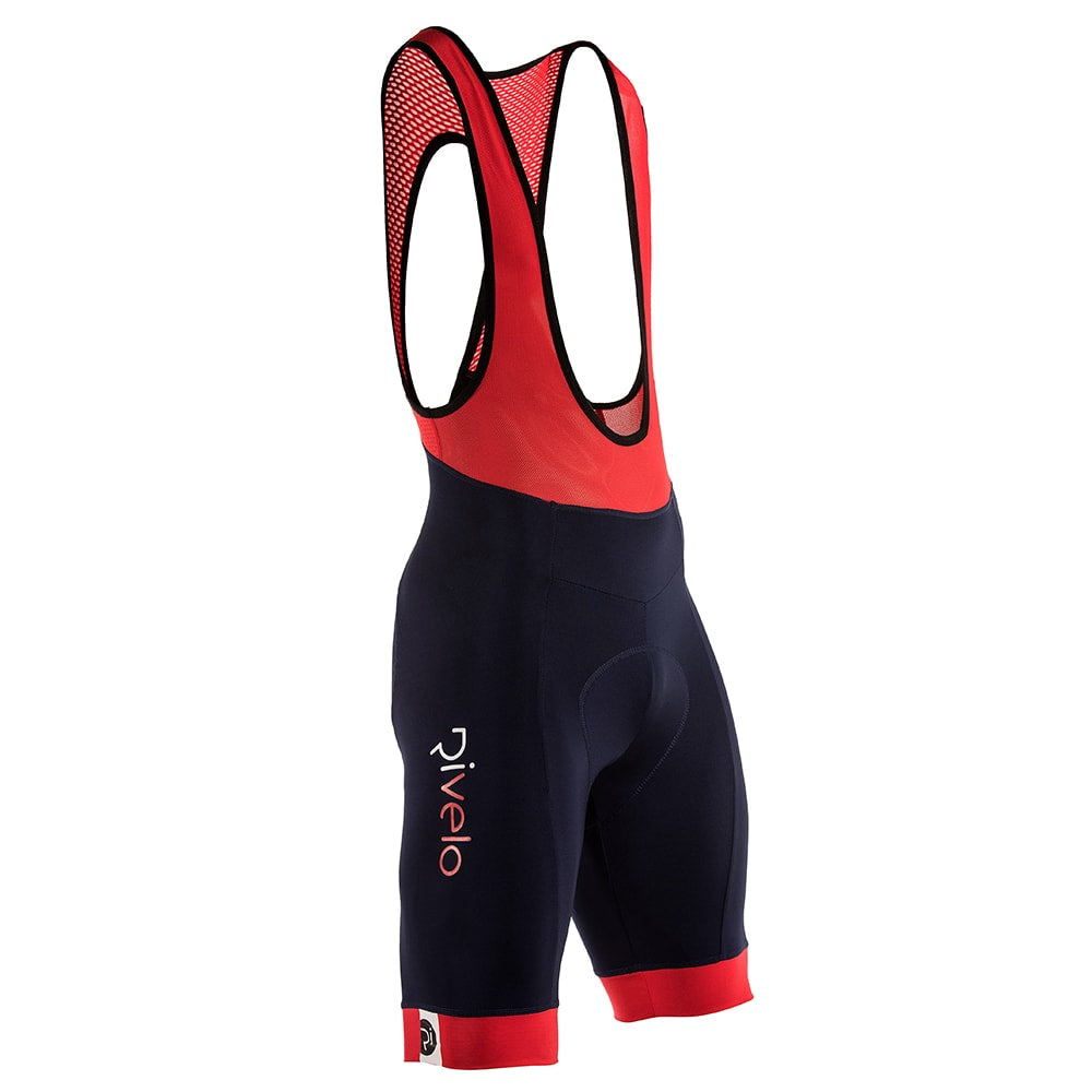 Rivelo Mens Honister Bib Shorts (Navy/Red) (studio)