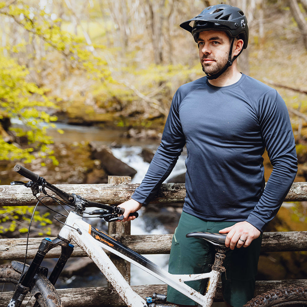 Rivelo Mens Kentmere Long Sleeve MTB Jersey (Slate)