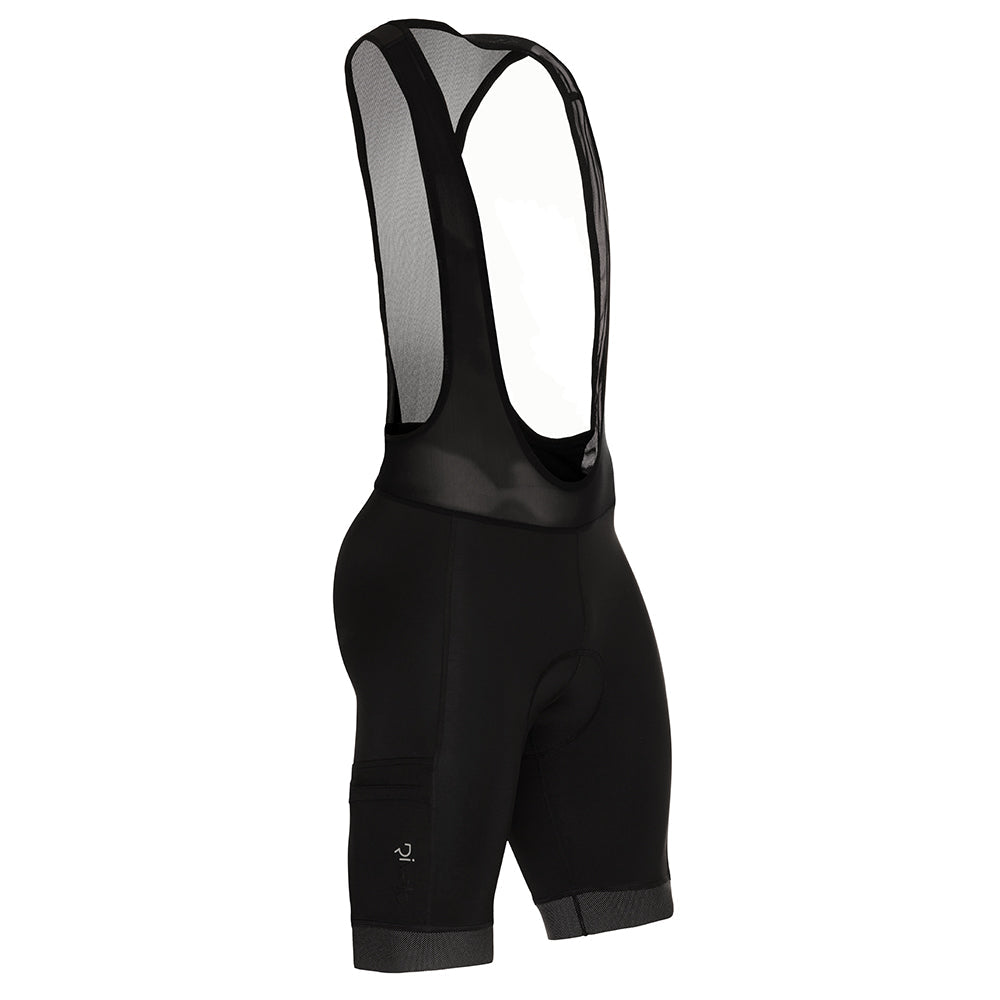 Rivelo Mens Kessock Cargo Bib Shorts (Black/Reflective) (studio)