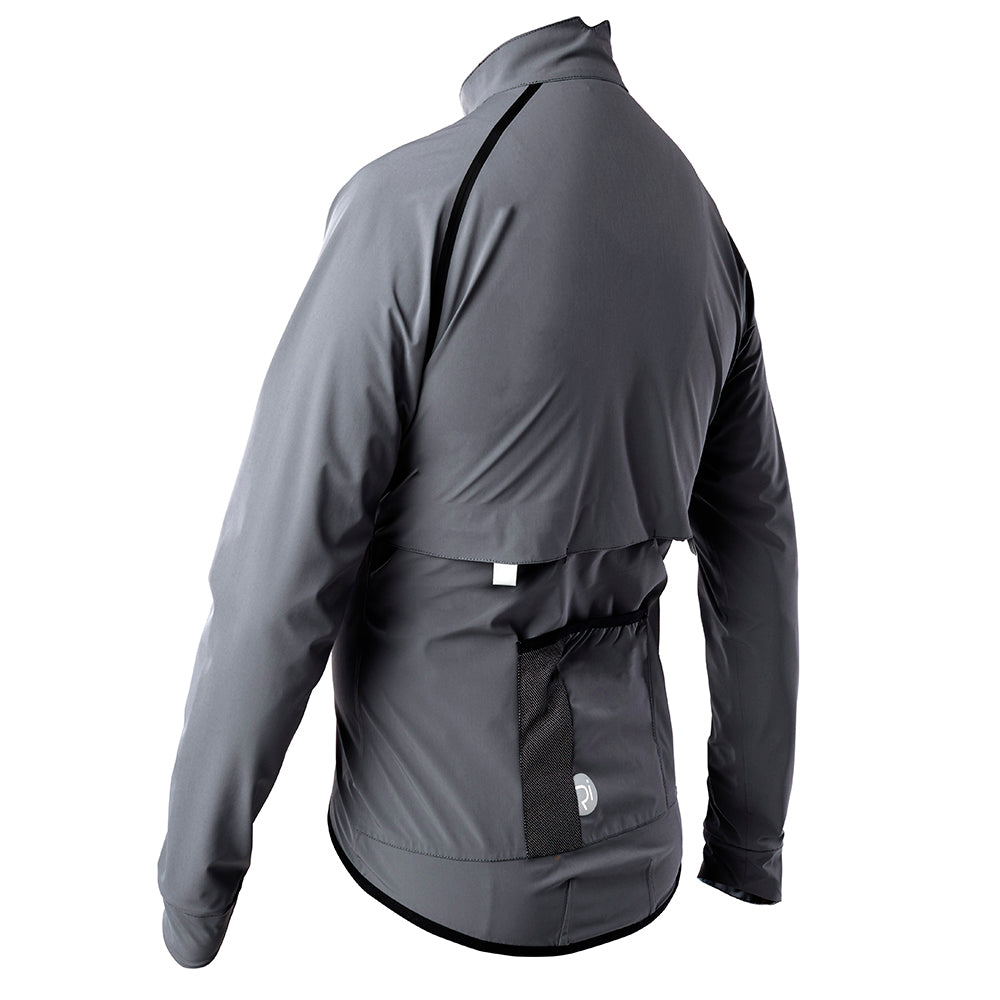 Rivelo Mens Langcliffe High Performance Rain Jacket (Charcoal) (studio)