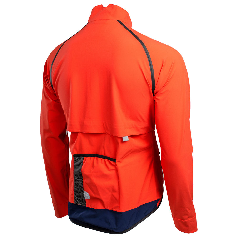Rivelo Mens Langcliffe High Performance Rain Jacket (Orange/Navy) (studio)