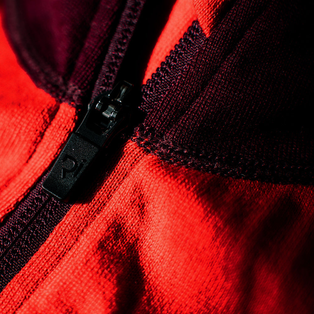 Rivelo Mens Lydford Merino Blend Long Sleeve Jersey (Burgundy/Red)