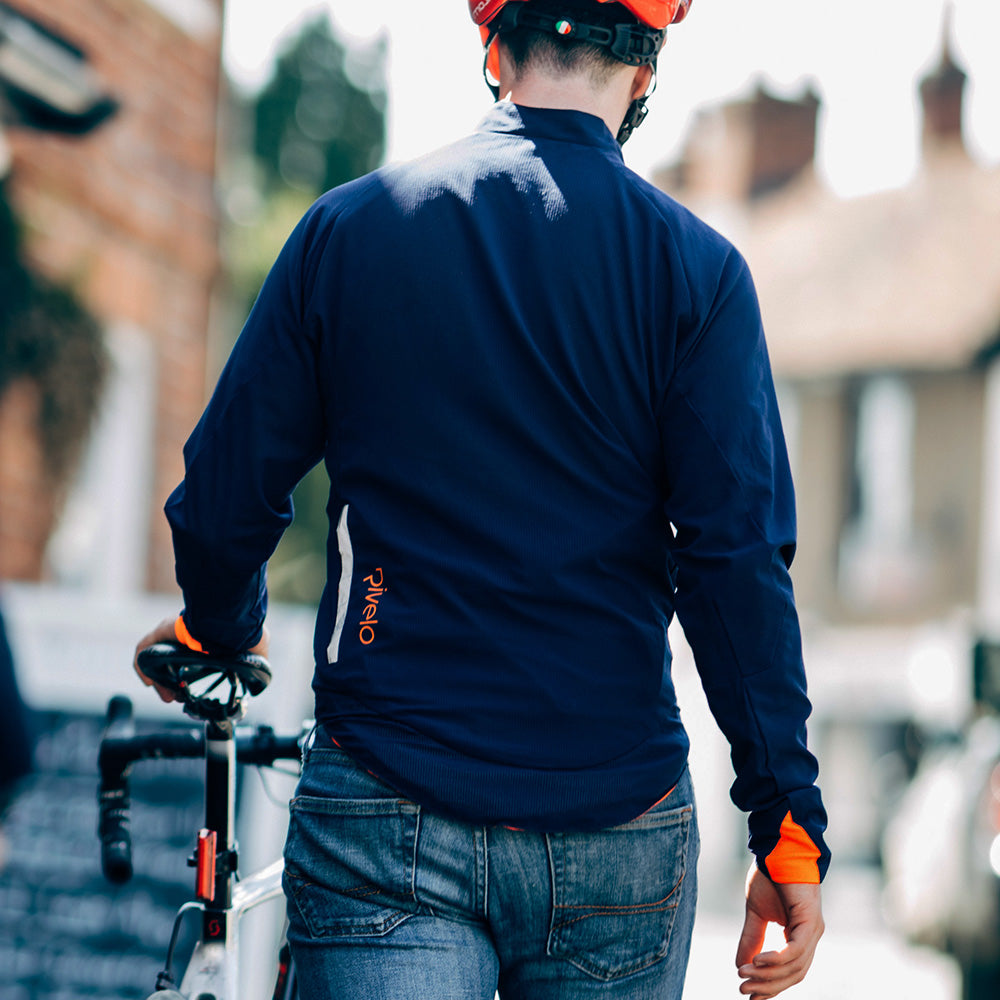 Rivelo Mens Newington Reversible Jacket (Fluro Orange/Navy)