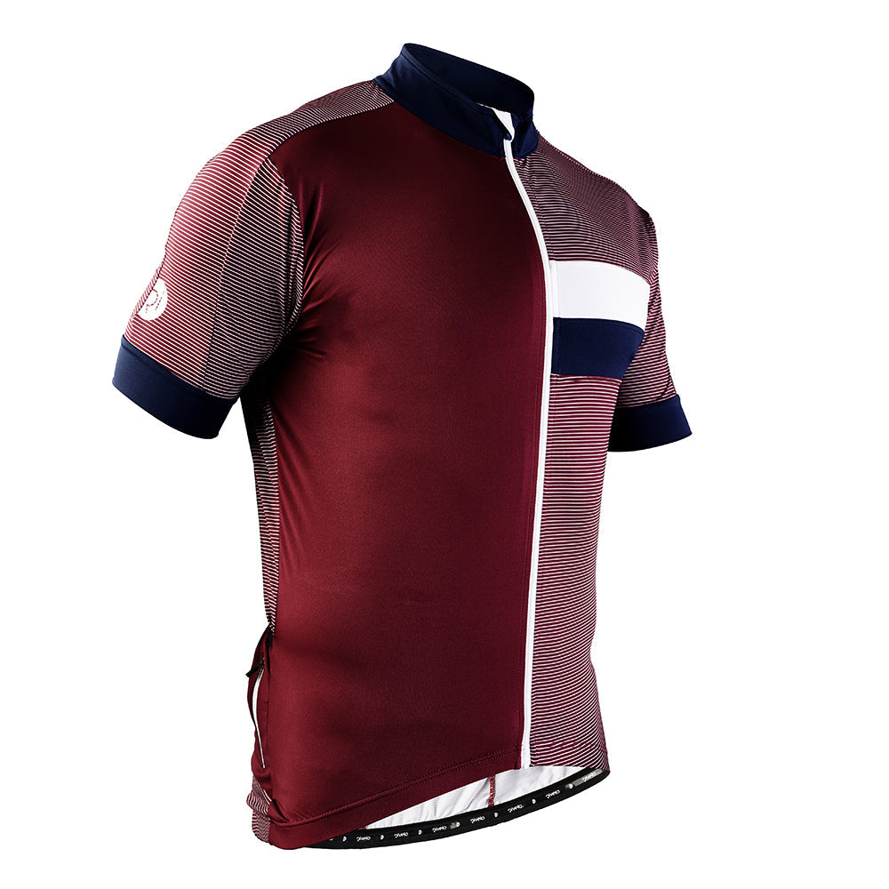 Rivelo | Mens Peaslake Jersey (Burgundy/Navy)