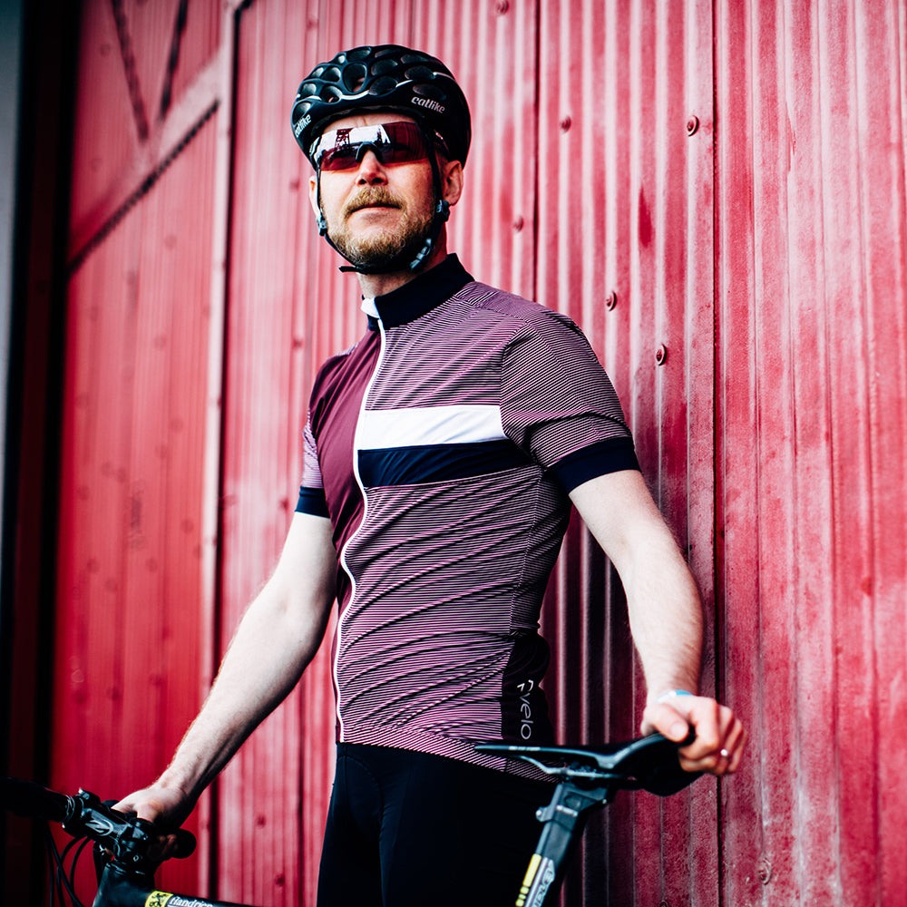 Rivelo | Mens Peaslake Jersey (Burgundy/Navy)