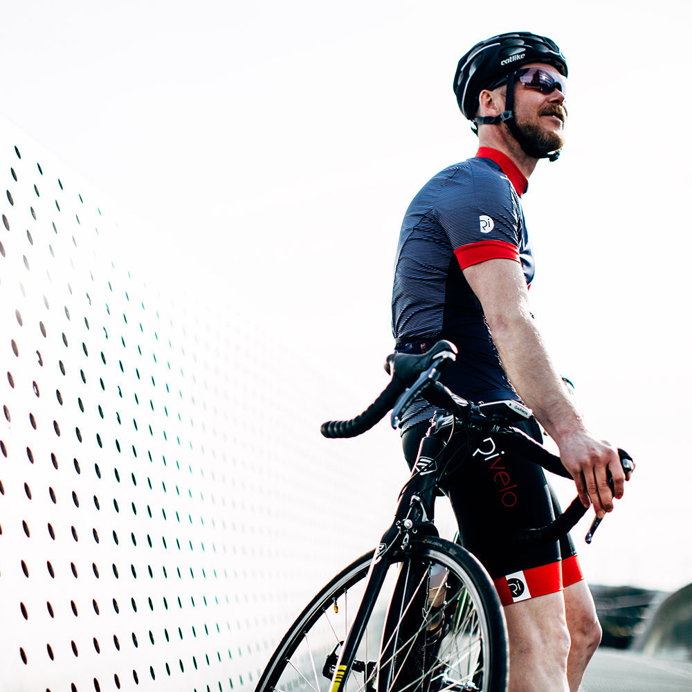 Rivelo Mens Peaslake Jersey (Navy/Red)