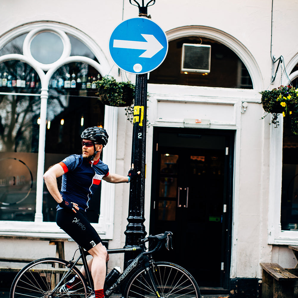 Rivelo Mens Peaslake Jersey (Navy/Red)