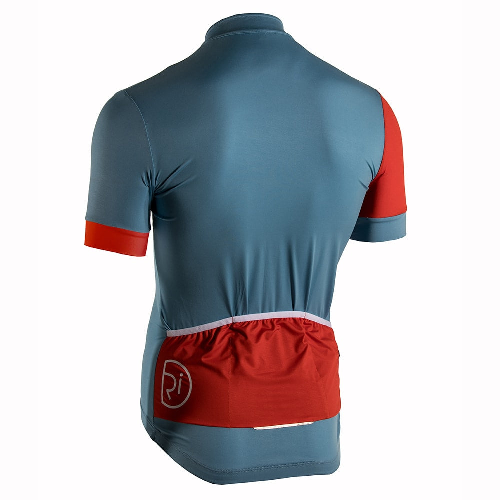 Rivelo Mens Porlock Jersey (Blue/Orange) (studio)