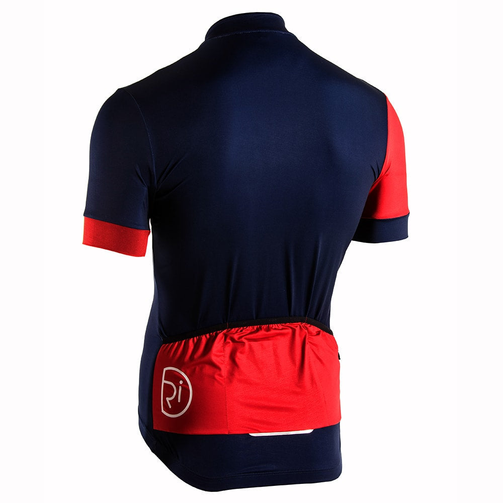 Rivelo Mens Porlock Jersey (Navy/Red) (studio)
