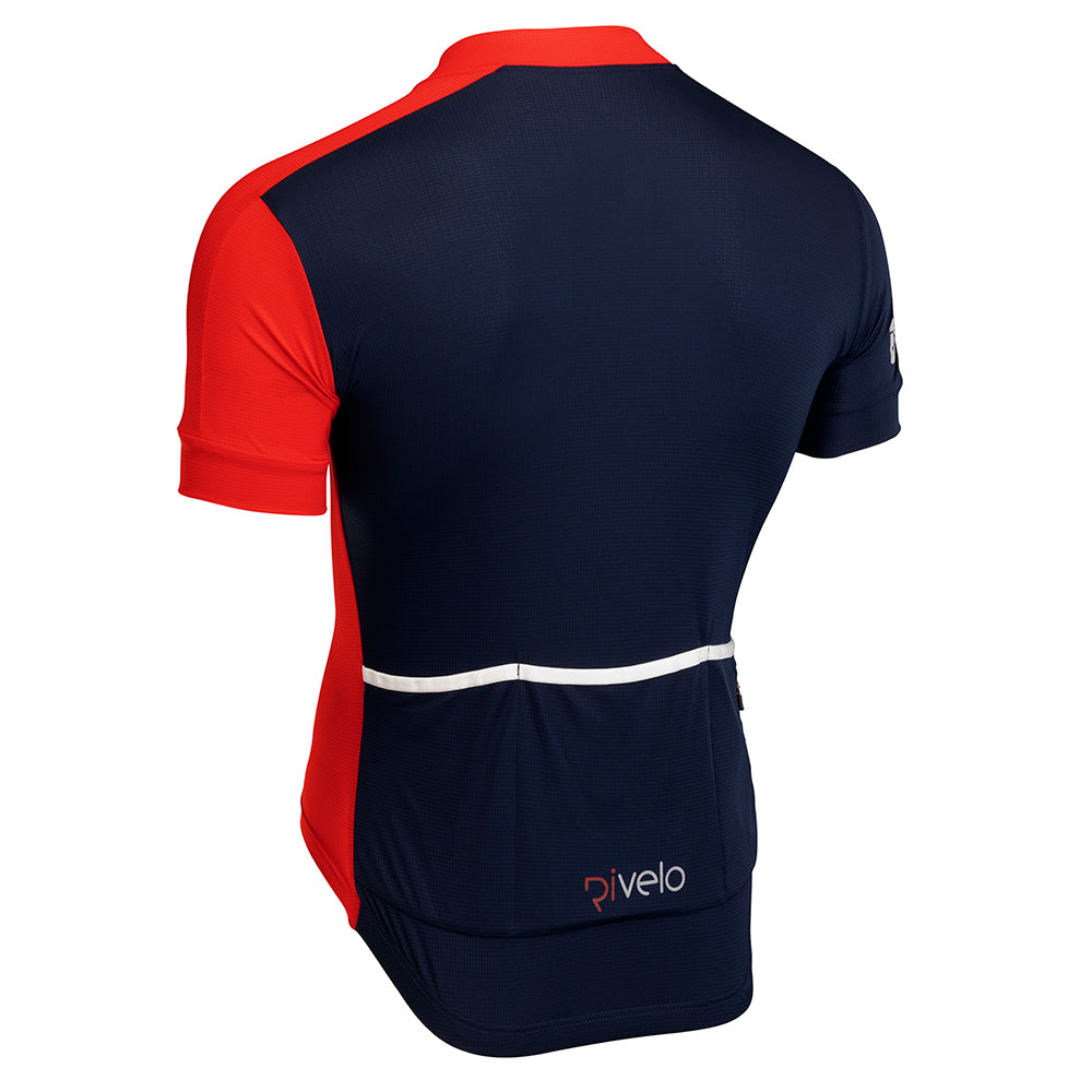 Rivelo Mens Steyning Jersey (Navy/Red) (studio)