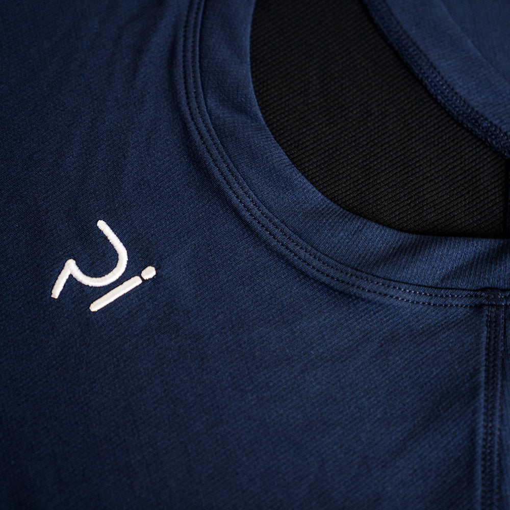 Rivelo Mens Trevinca Base Layer Tech T-Shirt (Navy/White)