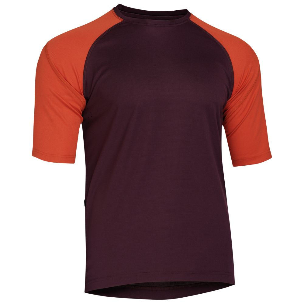 Rivelo Mens Webber MTB Jersey (Burgundy/Burnt Orange) (studio)