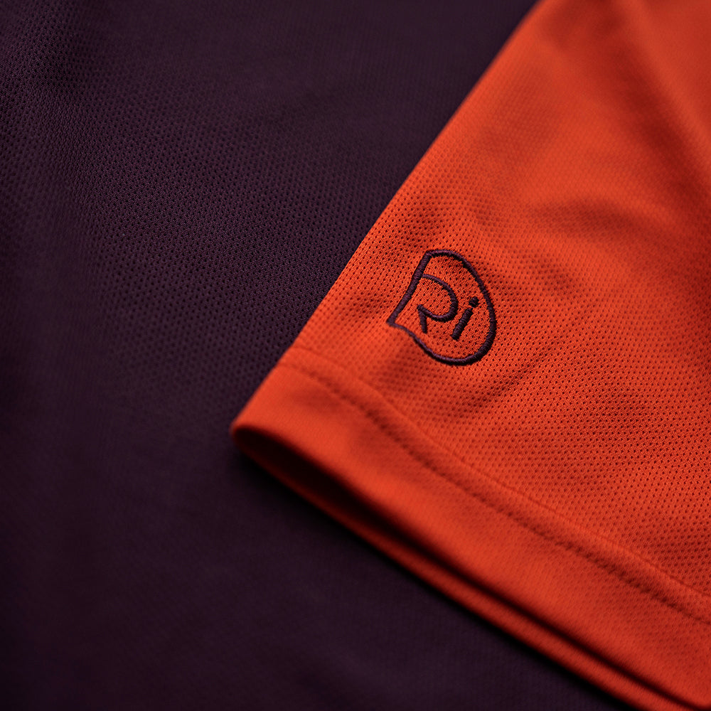 Rivelo Mens Webber MTB Jersey (Burgundy/Burnt Orange)