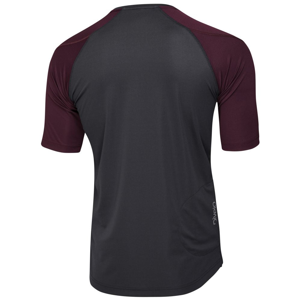 Rivelo Mens Webber MTB Jersey (Slate/Burgundy) (studio)