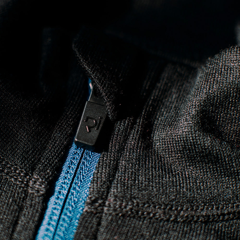 Rivelo Mens Woodside Merino Blend Long Sleeve Jersey (Black/Teal)