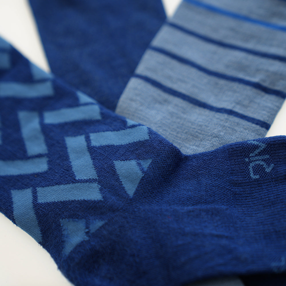 Rivelo Merino Mix Socks (3 Pack - Navy/Blue)