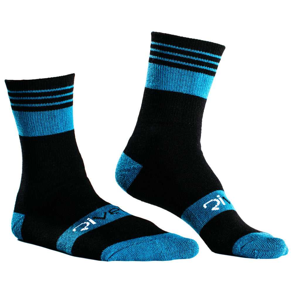Rivelo Templefield Thermolite Socks (Black/Teal) (studio)