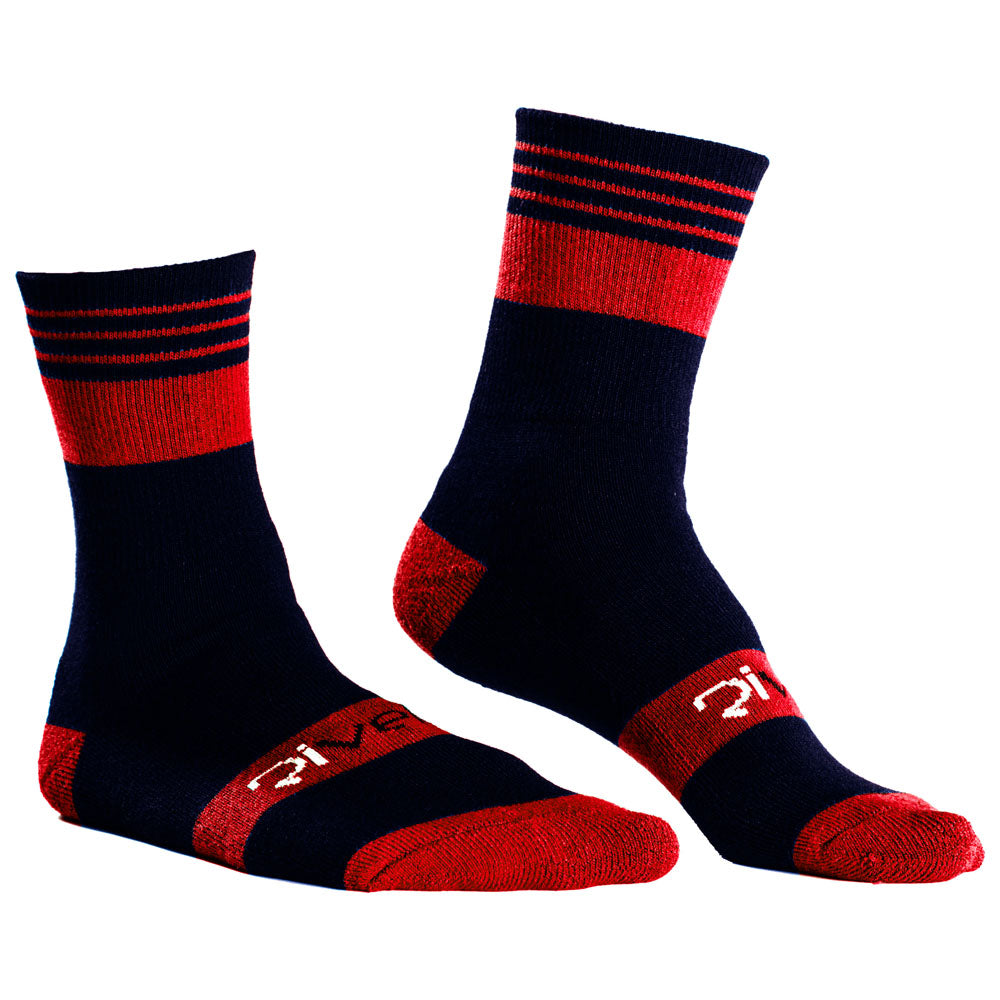 Rivelo Templefield Thermolite Socks (Navy/Red) (studio)