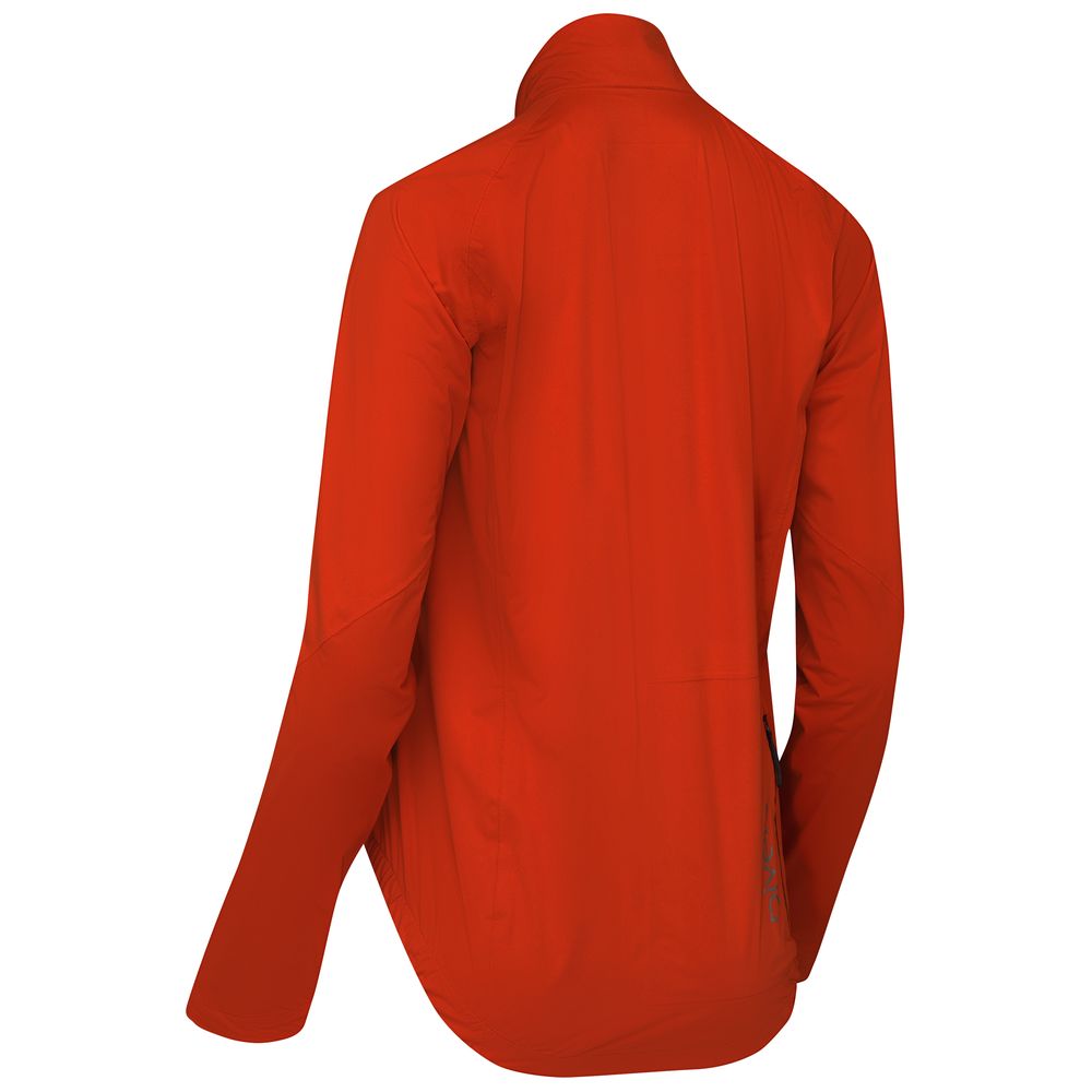Rivelo Womens Abington High Performance Rain Jacket (Burnt Orange/Asphalt) (studio)