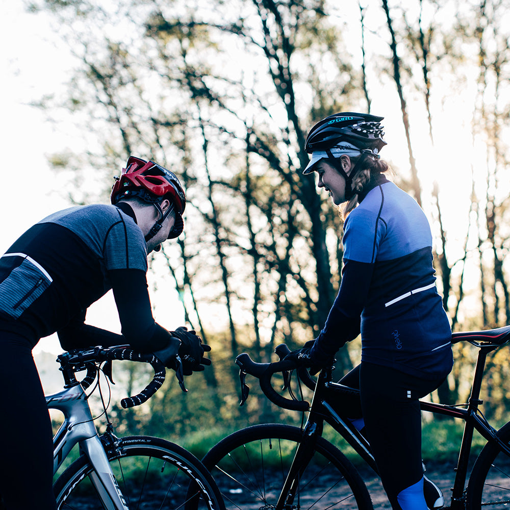 Rivelo | Womens Alderbrook Merino Blend Long Sleeve Jersey (Navy/Cobalt)