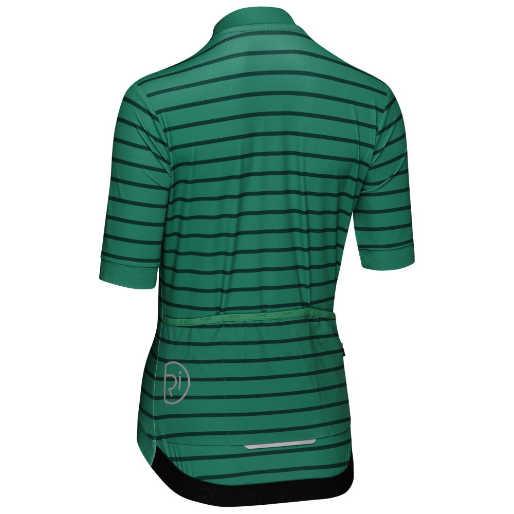Rivelo Womens Bushcombe Jersey (Green Stripe) (studio)