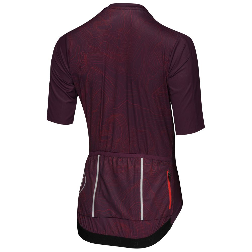 Rivelo Womens Contour Jersey (Burgundy) (studio)