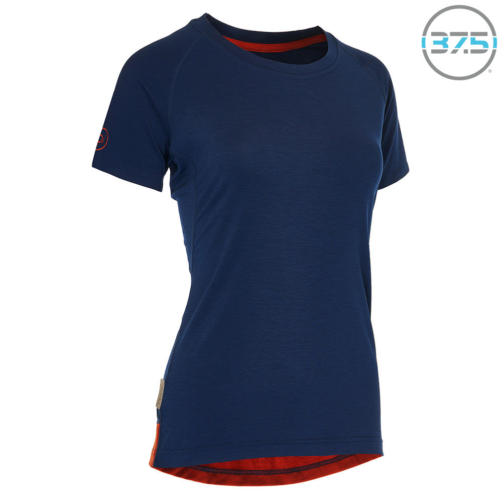 Rivelo Womens Cresswell Merino Blend Tee (Navy) (studio)
