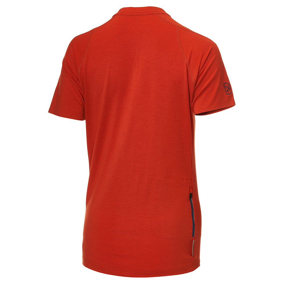 Rivelo Womens Easton Merino Blend Henley Jersey (Burnt Orange) (studio)