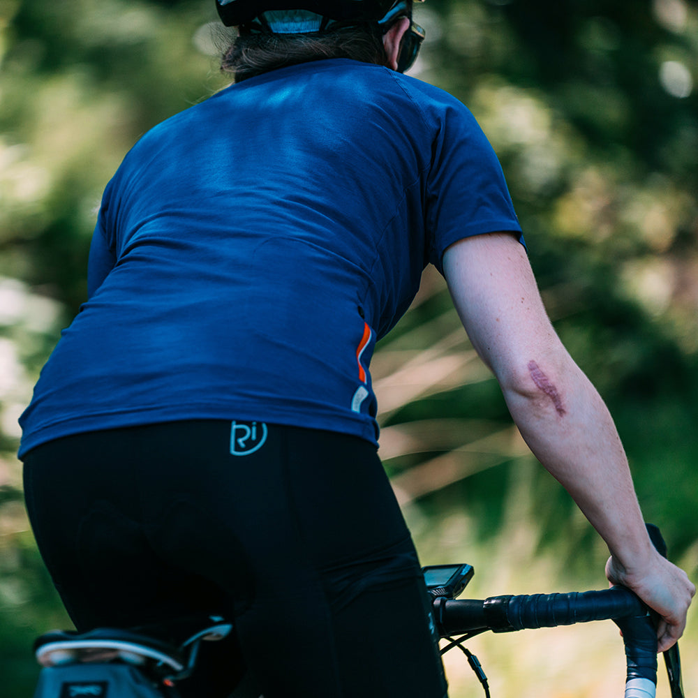 Rivelo Womens Easton Merino Blend Henley Jersey (Navy)