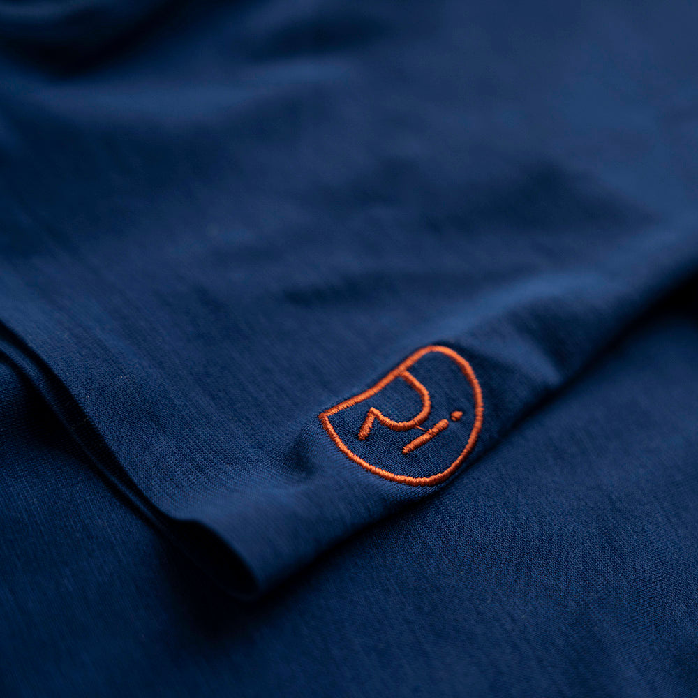 Rivelo Womens Easton Merino Blend Henley Jersey (Navy)