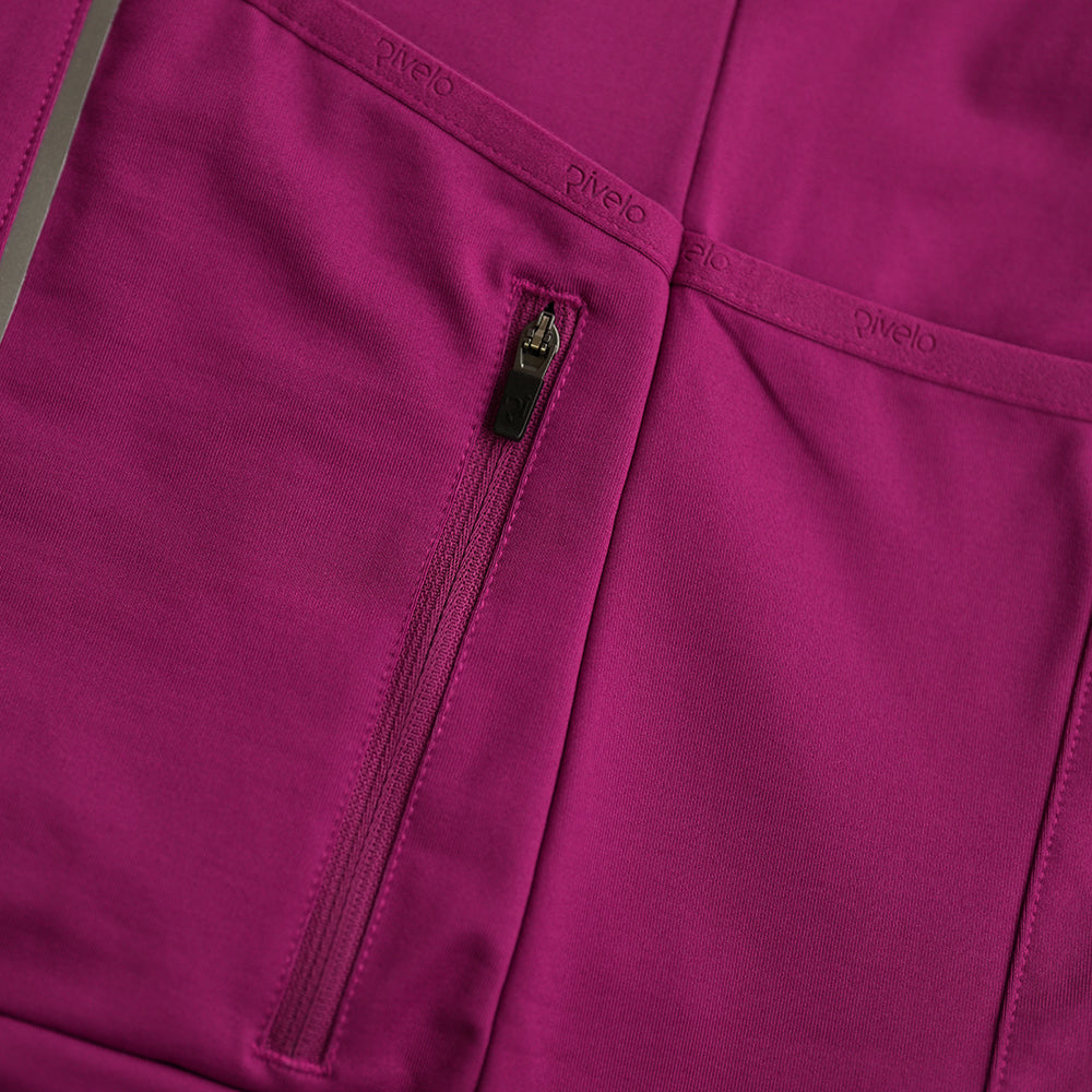 Rivelo Womens Eco Frensham Thermal Long Sleeve Jersey (Magenta/Navy)