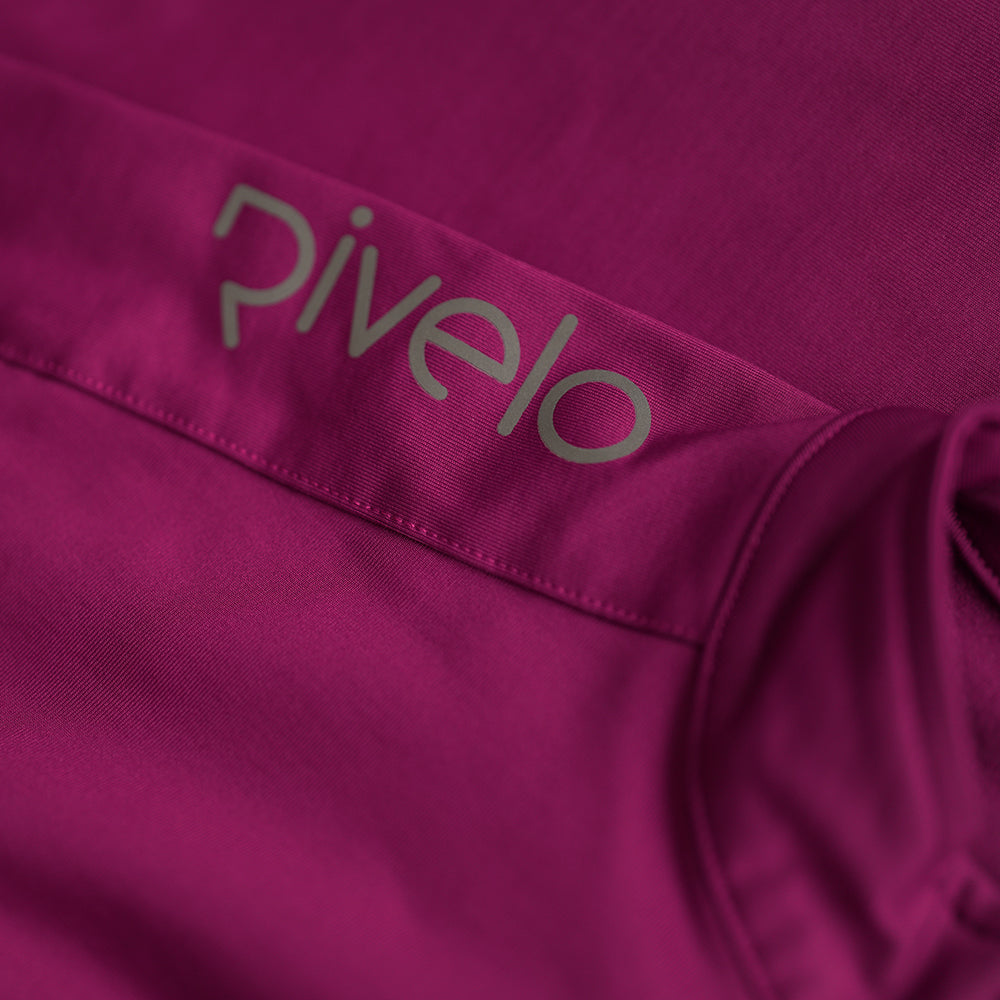 Rivelo Womens Eco Frensham Thermal Long Sleeve Jersey (Magenta/Navy)